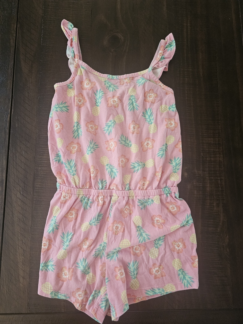 The Children's Place Pink Pineapple & Floral Romper